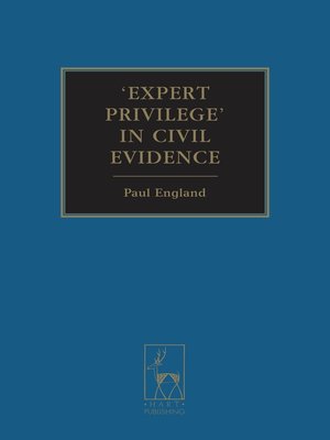 cover image of Expert Privilege' in Civil Evidence
